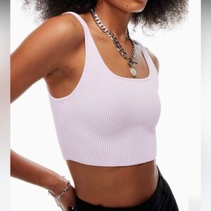 Aritzia Babaton Sculpt Knit Squareneck Cropped Tank. Size XS.